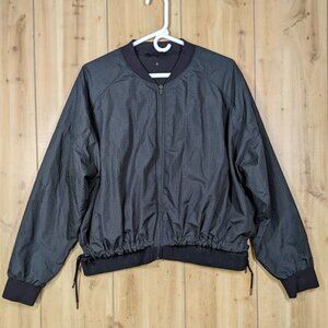 Stori Reflection Jacket 8 Black Reflective Full Zip Activewear RARE Jogging